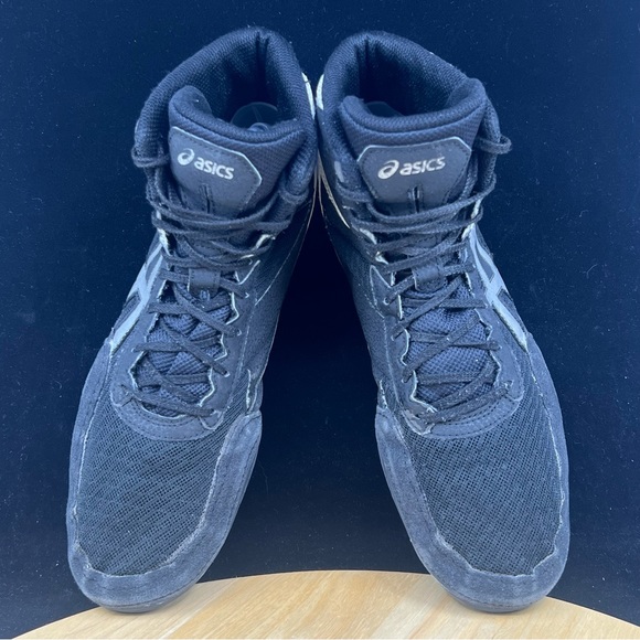 MENS ASICS 1081A021-001 MATFLEX 6 WRESLTING BOXING BLACK/WHITE/SILVER SHOE Sz 11 - Picture 8 of 10